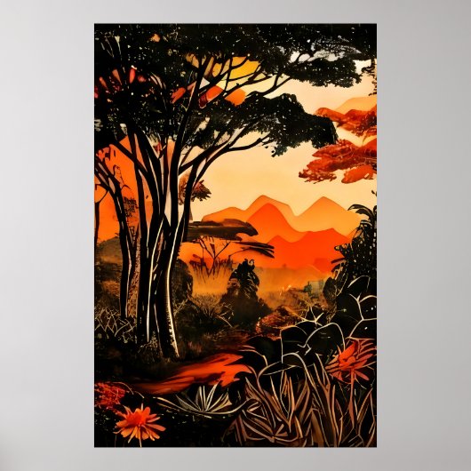 Poster Crépuscule Tropical (Devant)