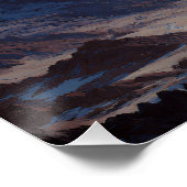 Poster Crescent Moon Over Misty Mountain Valley (Coin)