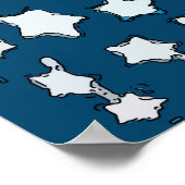 Poster Crescent Moon & Stars, ajouter textPoster (Coin)