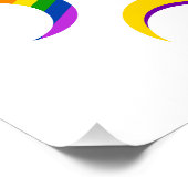 Poster Crescent Pride Lunes et Coeurs Noirs (Coin)