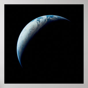 Poster Crescent Terre De La Mission Apollo 4. 2