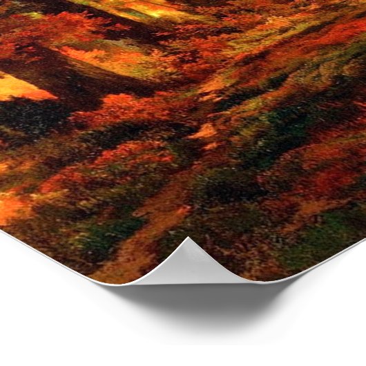 Poster Cresheim Glen, Wissahickon, Automne Thomas Moran (Coin)