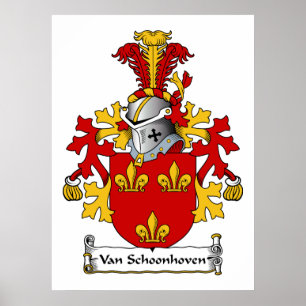 Poster Crest de famille Van Schoonhoven