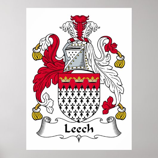 Poster Crest de la famille Leech (Devant)