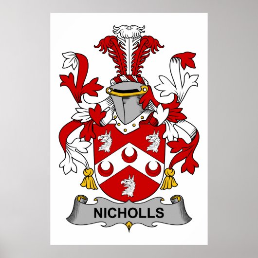 Poster Crest de la famille Nicholls (Devant)