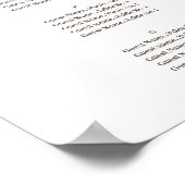 Poster Crest jardin | Blanc | Graphique de sièges alphabé (Coin)