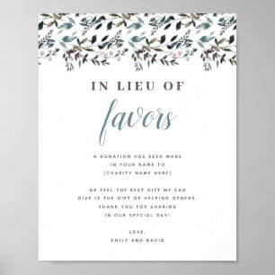 Poster Crest jardin Bleu Bleu Bleu Bleu Mariage Dons Ch