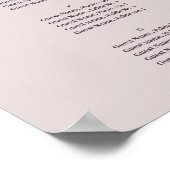 Poster Crest jardin | Carte de siège alphabétique mauve (Coin)