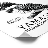 Poster Crested Kingfisher Black & White Art Print (Coin)