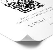 Poster Crête botanique Capture amour code QR mariage Sign (Coin)