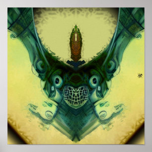 Poster Crête familiale - pareidolia motif