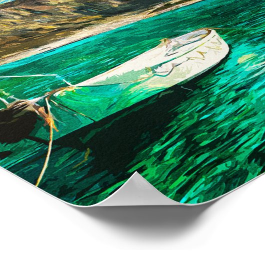 Poster Crète Grèce Ocean Oil Peinture (Coin)