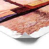 Poster Crete Greece Oil Paint Sunset Art (Coin)