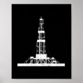 Poster Creuse de forage de champ d'huile (Devant)