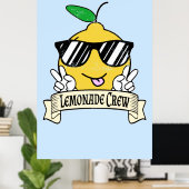 Poster Crew de limonade - Kawaii Peace Main et lunettes d (Bureau à domicile)