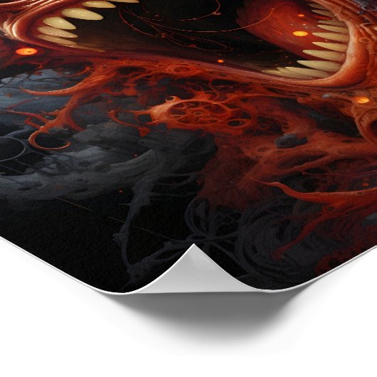 Poster Criant effrayé Face Hilarious Psychedélique (Coin)