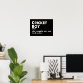 Poster Cricket Boy Drôle Définition Cricket Lover (Bureau à domicile)