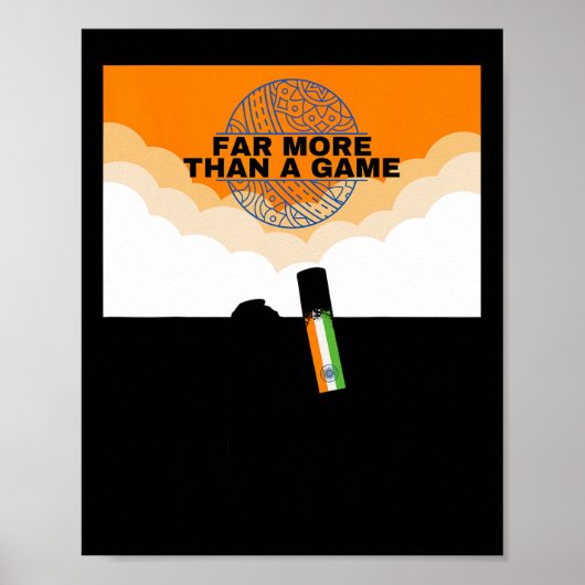 Poster Cricket Inde Plus Que Drapeau De Maillot Cricket I (Devant)