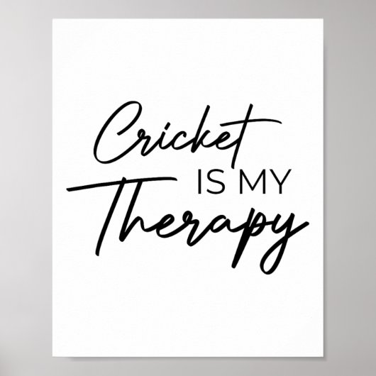 Poster Cricket Is My Therapy  (Devant)