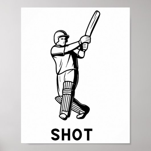 Poster Cricket Joueurs de cricket Inde Pakistan Angleterr (Devant)