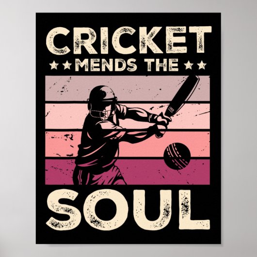 Poster Cricket Mends The Soul (Devant)