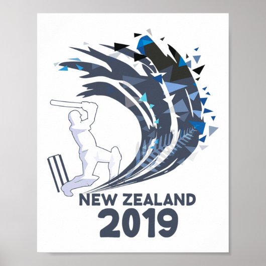 Poster Cricket New Zealand  (Devant)