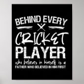 Poster Cricket Player Dad (Devant)