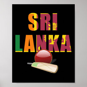 Poster Cricket Sri Lanka Drapeau T Ll