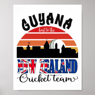 Poster Cricket T20 Guyana Accueille La Nouvelle-Zélande C