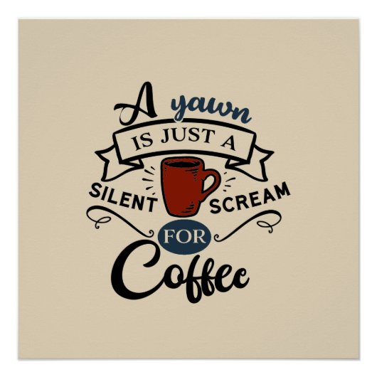 Poster Crie pour l'affiche d'art Coffee Word (Devant)