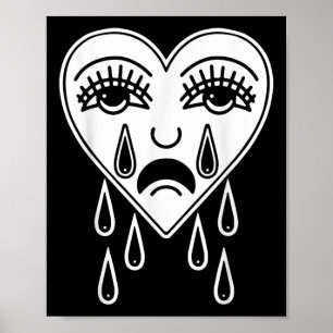 Poster Crier Coeur Américain Traditionnel Tatouage Old Sc