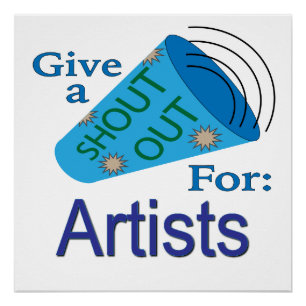 Poster Criez pour les artistes