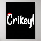Poster Crikey Christmas Santa Hat Matching Christmas Fami (Devant)