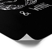 Poster Crime Et Vin Squelette Mains (Coin)