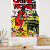 Poster Crimes Par Women_Bonnie Parker Comics Vintages (Cuisine)