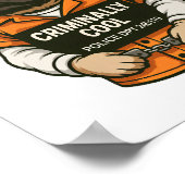 Poster Criminally Cool Pug – Funny Mugshot Dog Design (Coin)