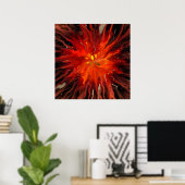 Poster Crimson Core – Fiery Abstract Energy Burst (Bureau à domicile)