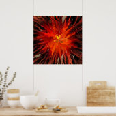 Poster Crimson Core – Fiery Abstract Energy Burst (Cuisine)