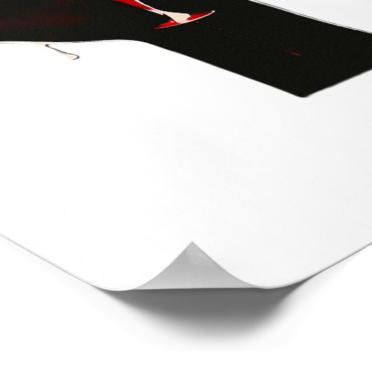 Poster Crimson Flow – Graphic Hand Expression (Coin)