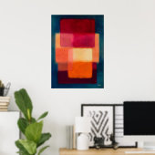 Poster Crimson Layers – Celestial Color Fields Abstract (Bureau à domicile)