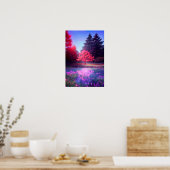 Poster Crimson Majesty, un arbre rouge au bord (Cuisine)