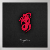 Poster Crimson Red Capricorn (Devant)