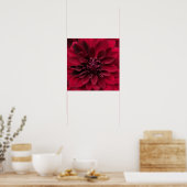 Poster Crimson Red Dahlia Art - Arabian Night Flower (Cuisine)