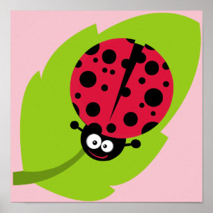 Poster Crimson Red Ladybug