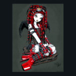 Poster "Crimson" Red Tattoo Cyber Goth Angel<br><div class="desc">Poster "Crimson" Red Tattoo Cyber Goth Angel</div>