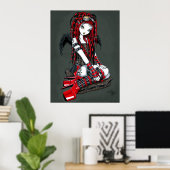 Poster "Crimson" Red Tattoo Cyber Goth Angel (Bureau à domicile)