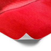 Poster Crimson Rose rouge original aquarelle peinture (Coin)