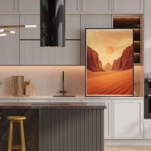 Poster Crimson Sands – Voyage rétro dans le désert de Wad