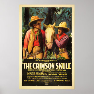 Poster CRIMSON SKULL Richard Norman Vieux film classique