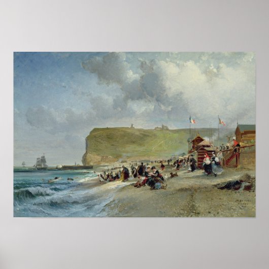 Poster Crinolines on the Beach, Fécamp, 1871 (Devant)